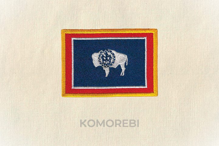 Wyoming - Drapeau Brodé