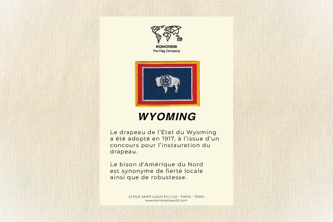 Wyoming - Drapeau Brodé