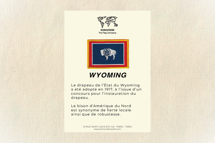 Wyoming - Drapeau Brodé