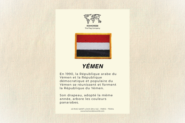 Jemen - Gestickte Flagge