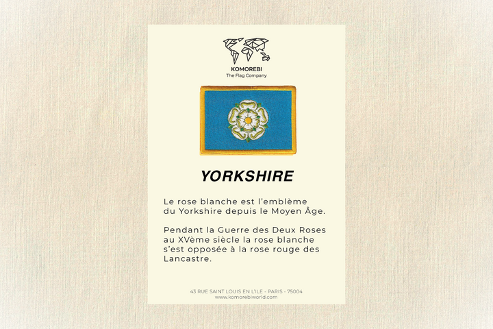 Yorkshire - Drapeau Brodé
