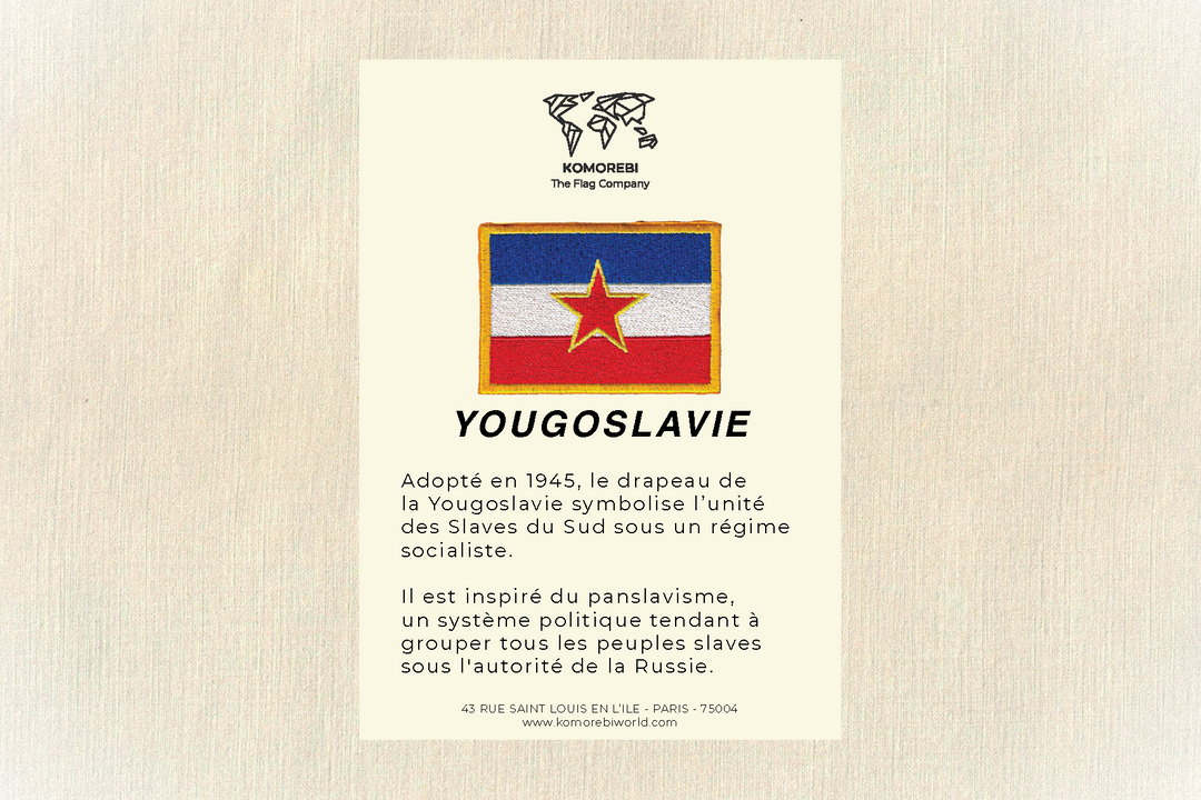 Yougoslavie - Drapeau Brodé
