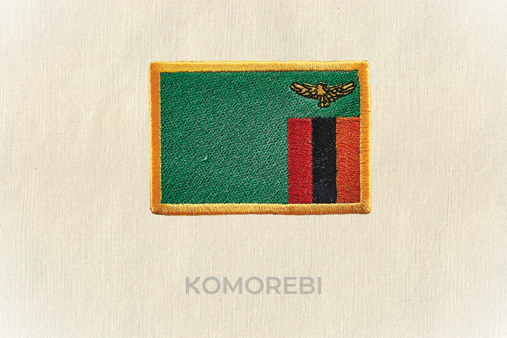 Zambia - Embroidered Flag