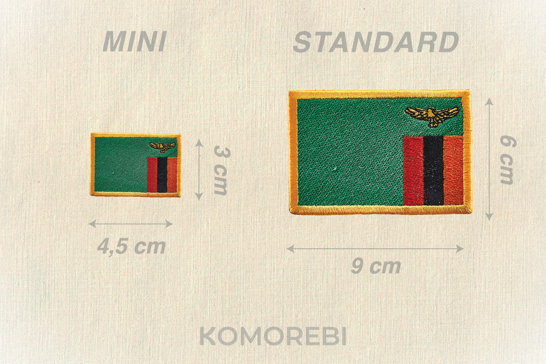 Zambia - Embroidered Flag