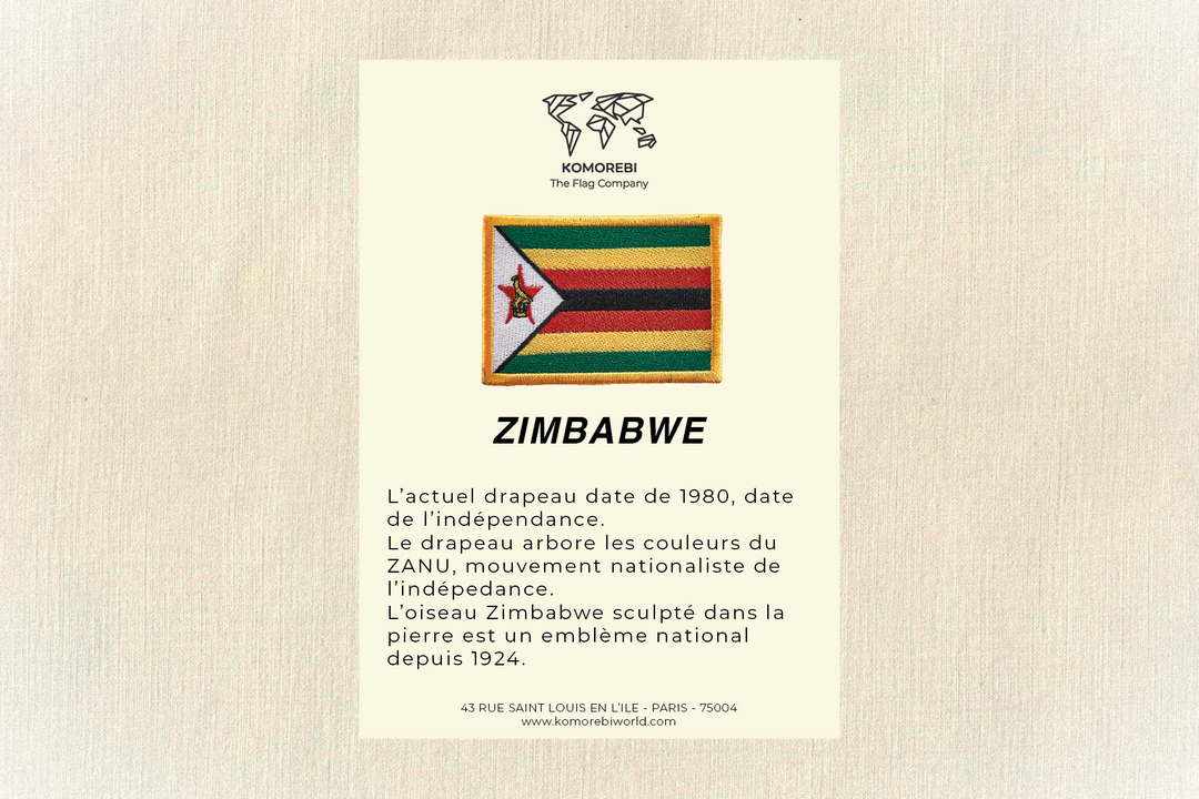 Zimbabwe - Drapeau Brodé