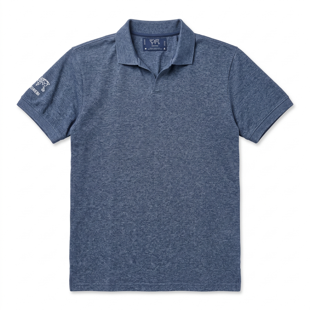 Polo drapeau - Bleu Chiné