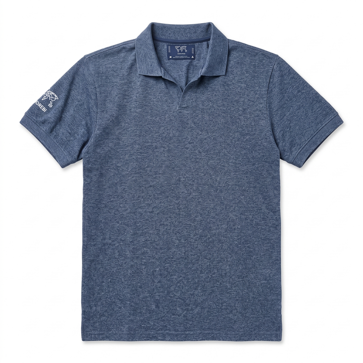 Polo drapeau - Bleu Chiné