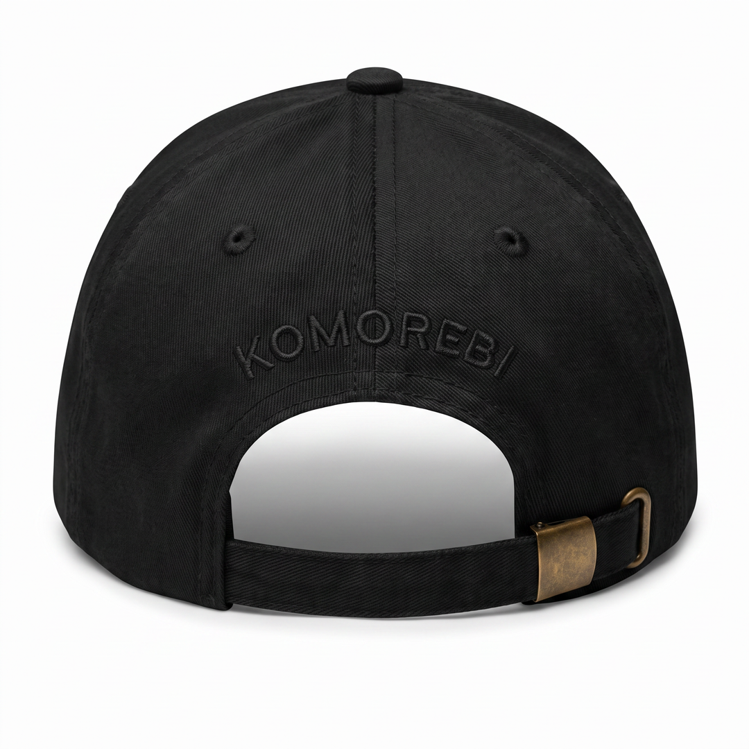 Casquette Noir Délavé — vue de dos, emplacement des drapeaux