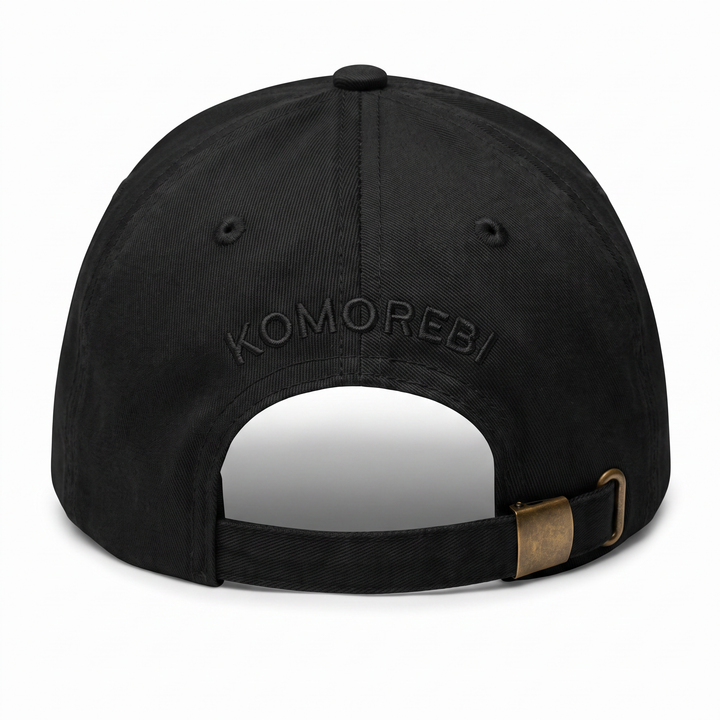 Casquette Noir Délavé — vue de dos, emplacement des drapeaux