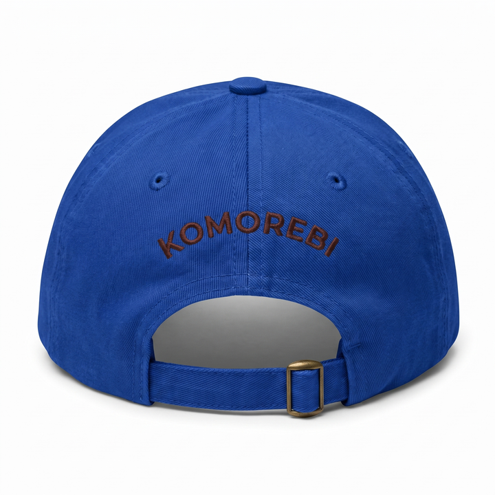 Casquette Bleu Roi — vue de dos, emplacement des drapeaux