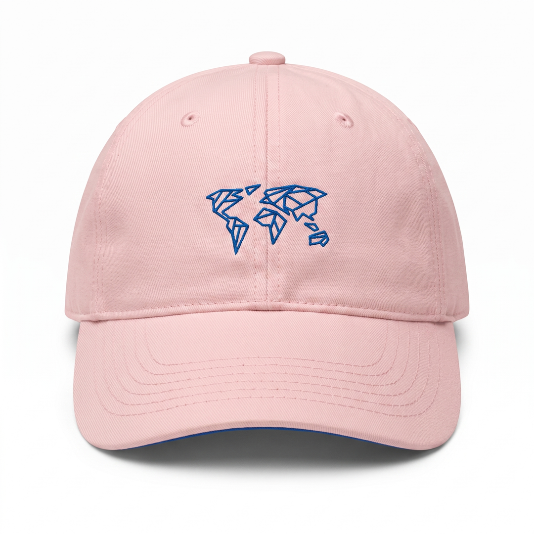 Casquette Rose — Origami Map, vue de face