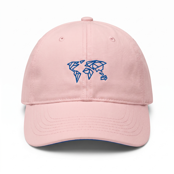 Casquette Rose — Origami Map, vue de face