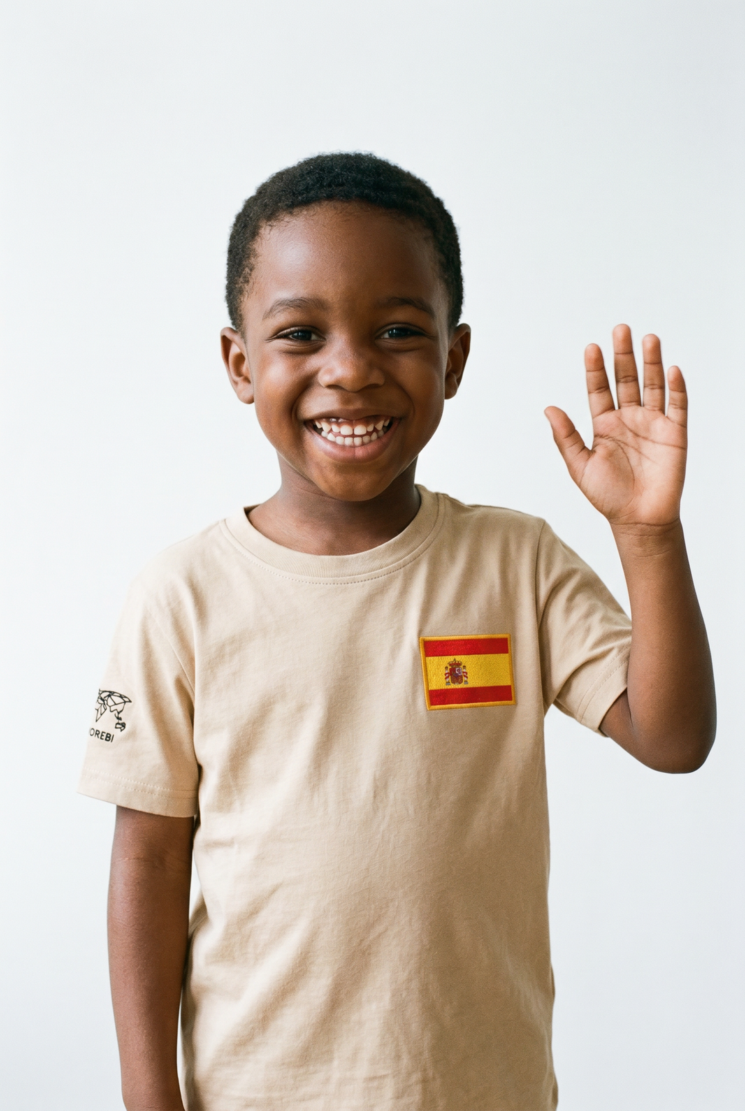T-shirt drapeau enfant - Beige