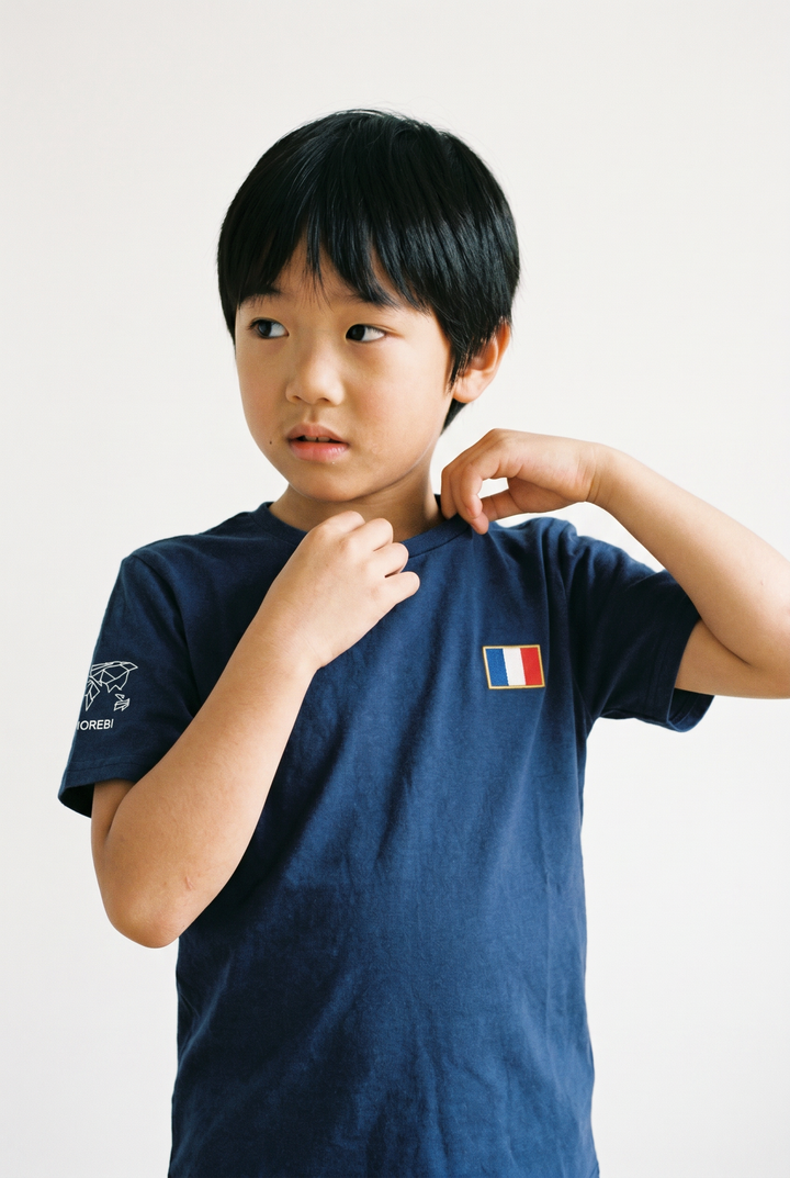 T-shirt drapeau enfant - Bleu Marine