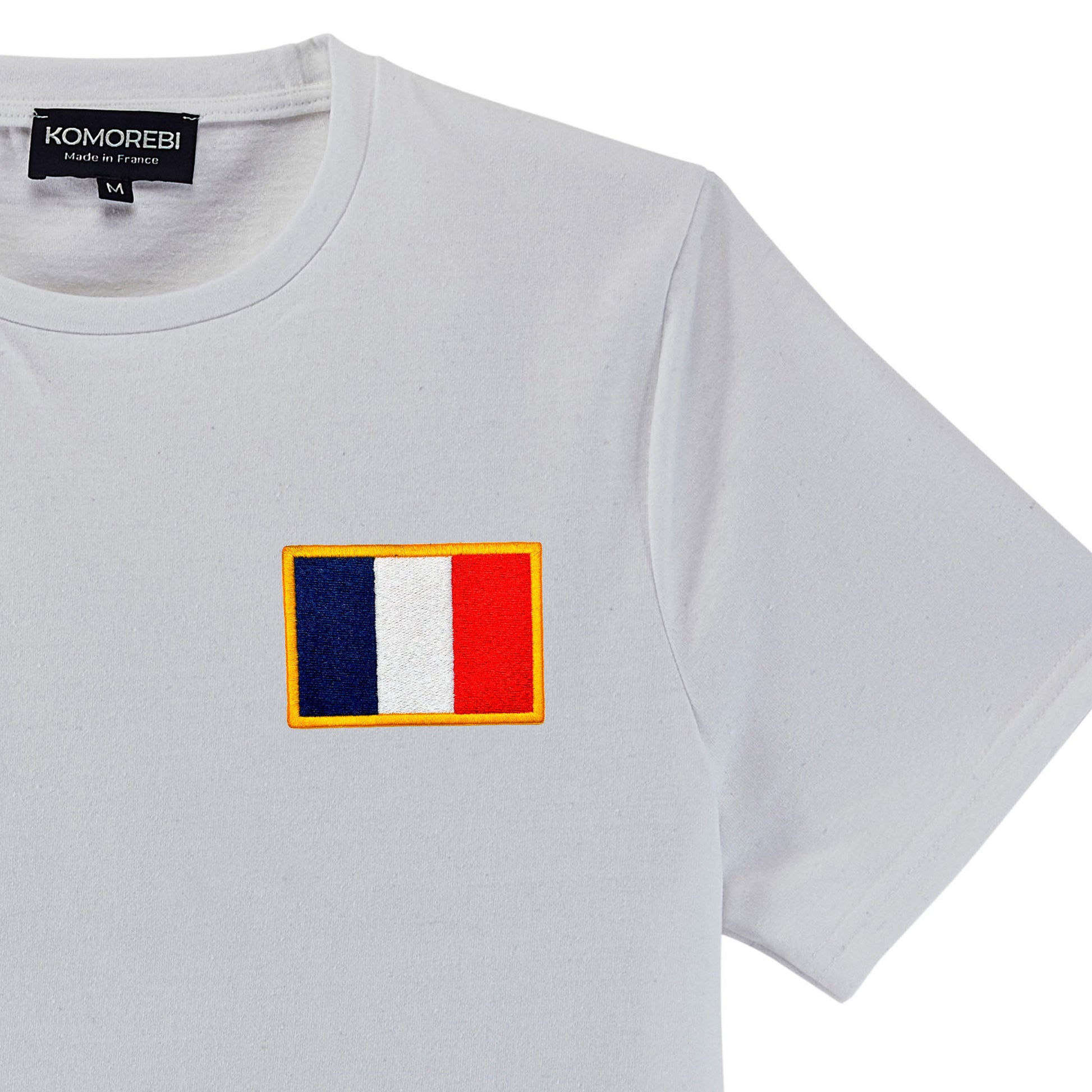 Tee-shirt blanc personnalisé | Couleurs Drapeau Français