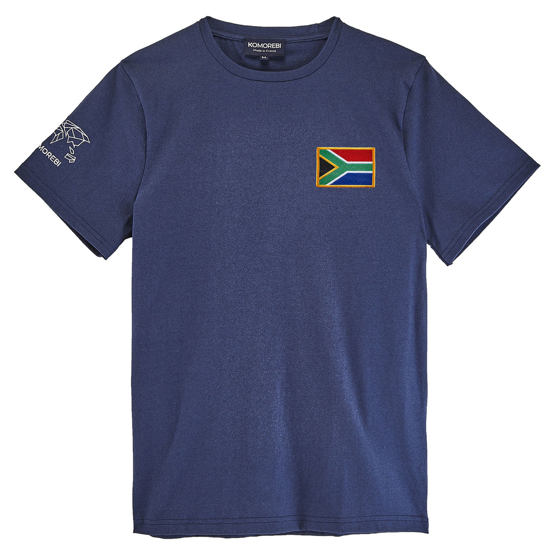 Photo Tshirt drapeau Afrique bleu